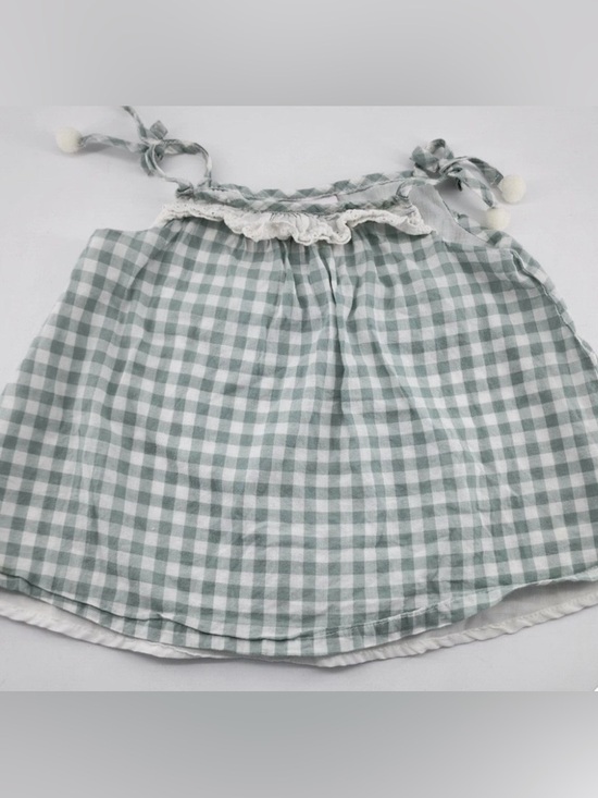 Tommy Bahama Other - Tommy Bahama Sage Green & White Gingham Tie-Strap Top